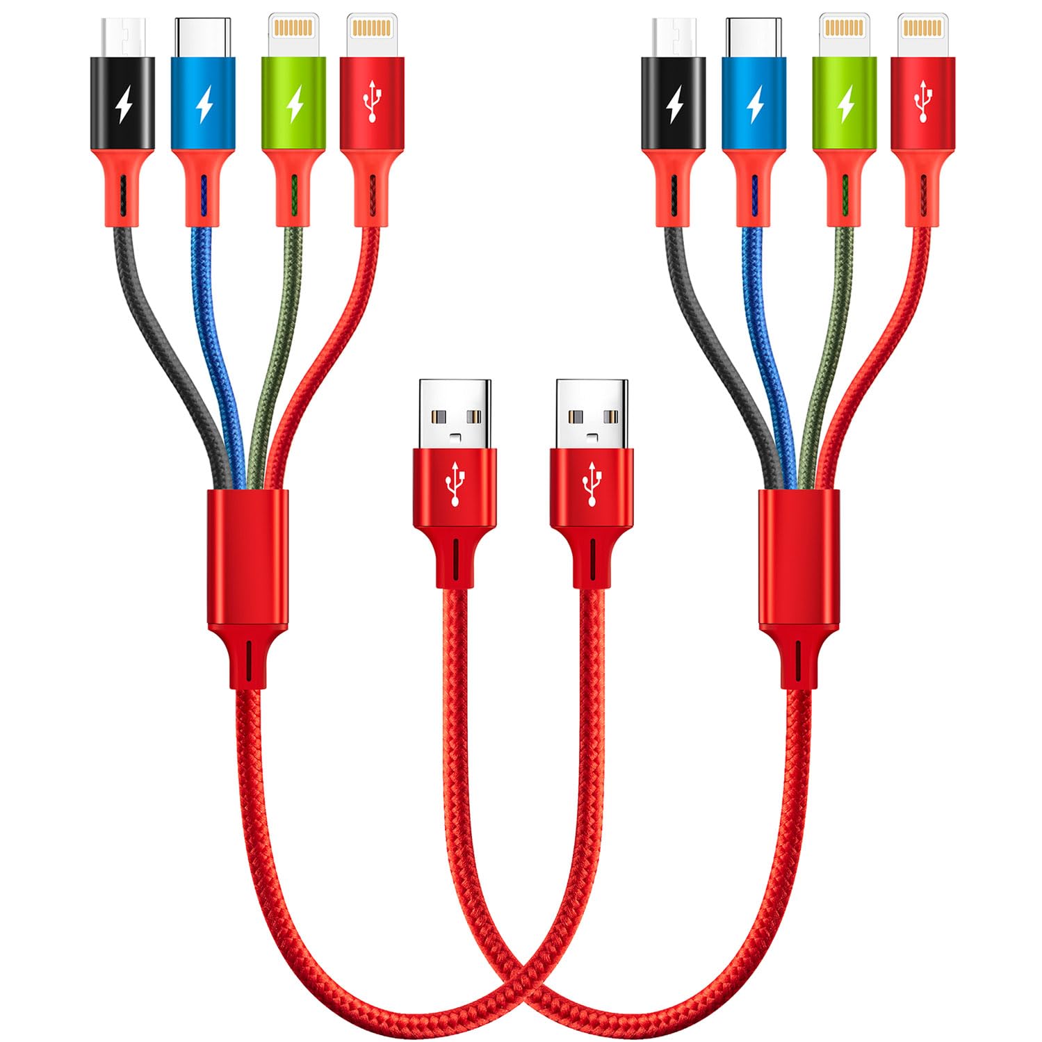MINLU 4-in-1 Fast Charge Cable Duo