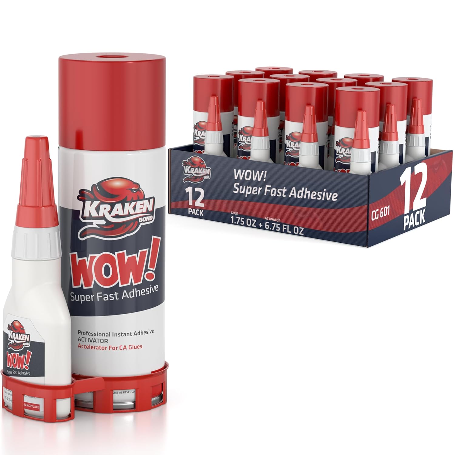 Kraken Bond CA Glue and Activator for Fast Bonding Repairs