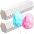 Honeydak 600 Pcs Cotton Candy Cones 13.8 in White - Bulk Party Sticks