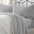King Cotton Jersey Knit Sheet Set - Heathered Melange Mid Grey