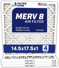 MERV 8 14.5x17.5x1 Air Filter 4-Pack - Pleated HVAC Filters