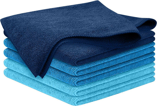 USANOOKS 6 Pc Microfiber Cloth Set - Ultra Absorbent, Streak-Free Cleaning