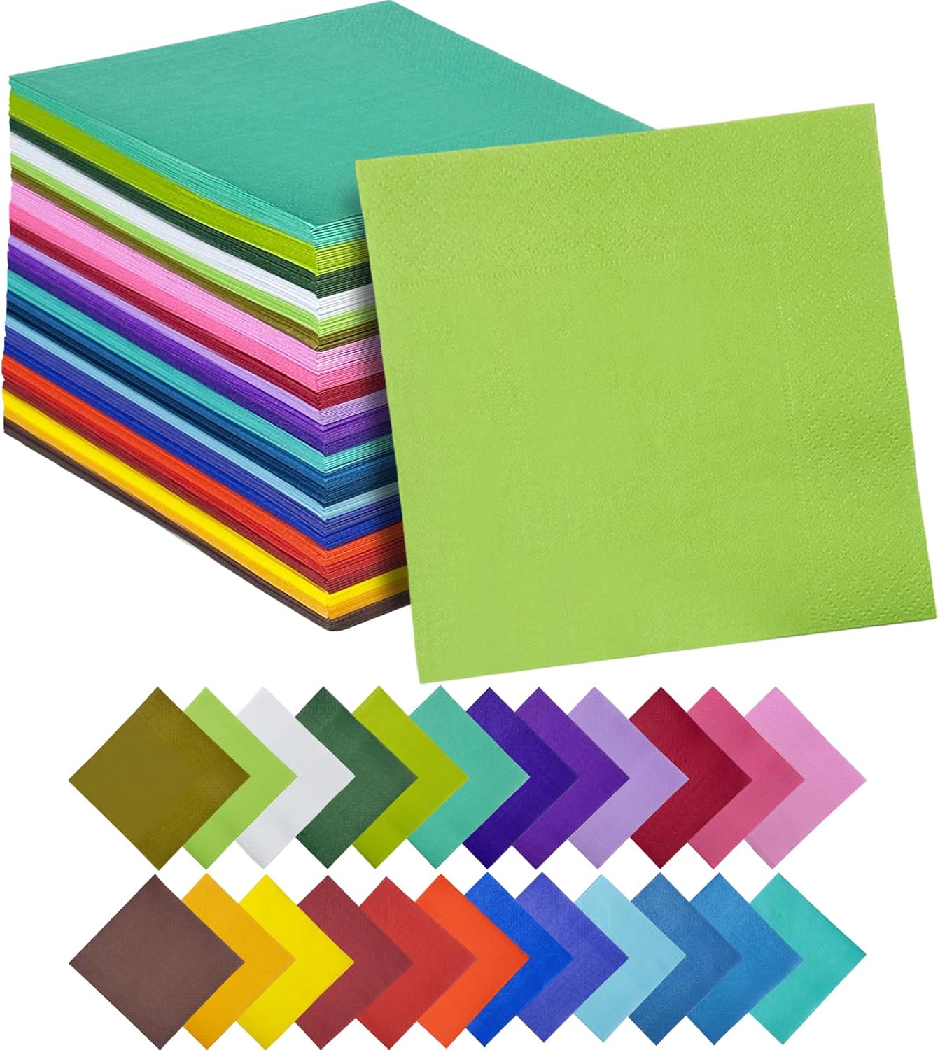 120 Count Disposable Cocktail Napkins - Vibrant Colors for Every Celebration!