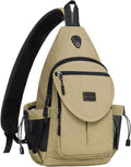 MOSISO Sling Backpack Canvas Crossbody Daypack - Anti-theft Pocket