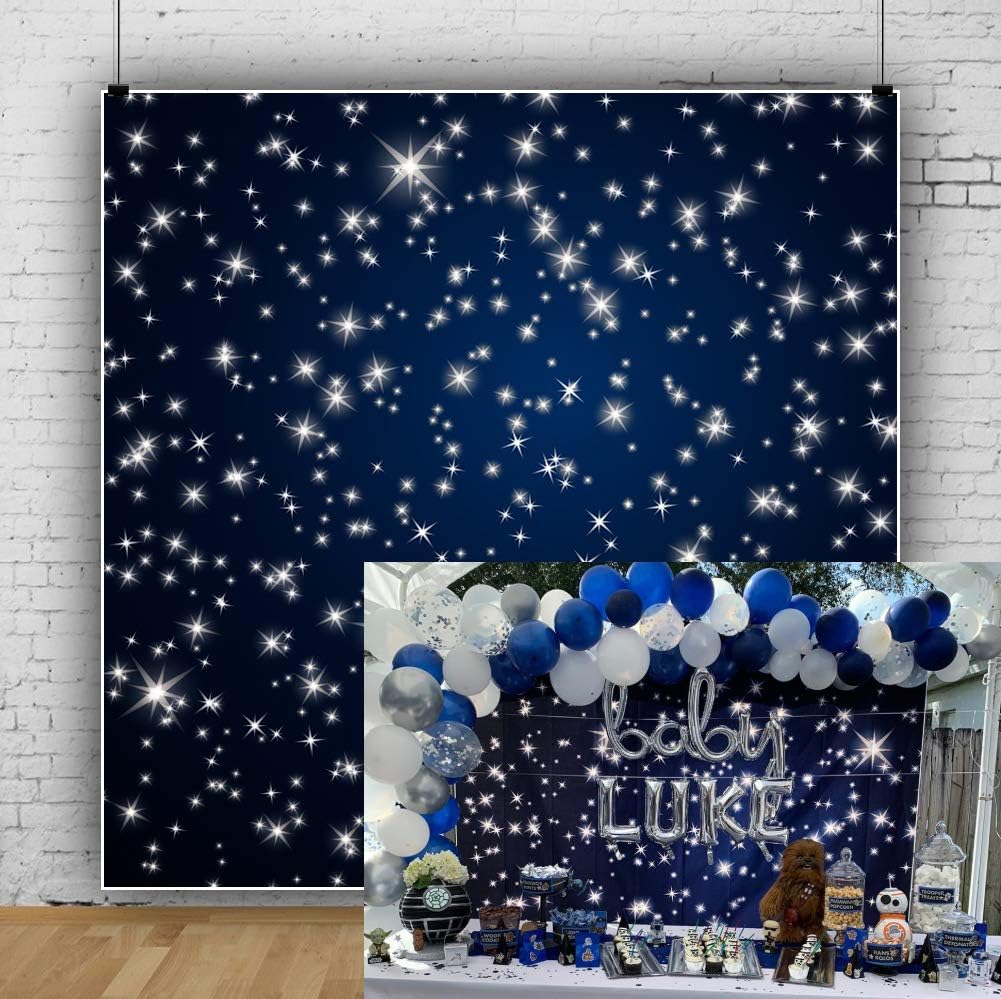 10x10ft Starry Night Sky Backdrop for Baby Shower Parties