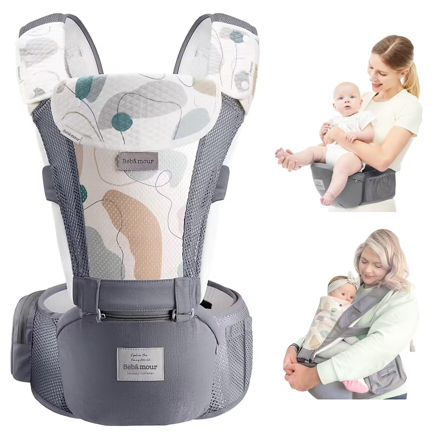 Bebamour 2-in-1 Baby Carrier Set - Comfort & Convenience Bundle