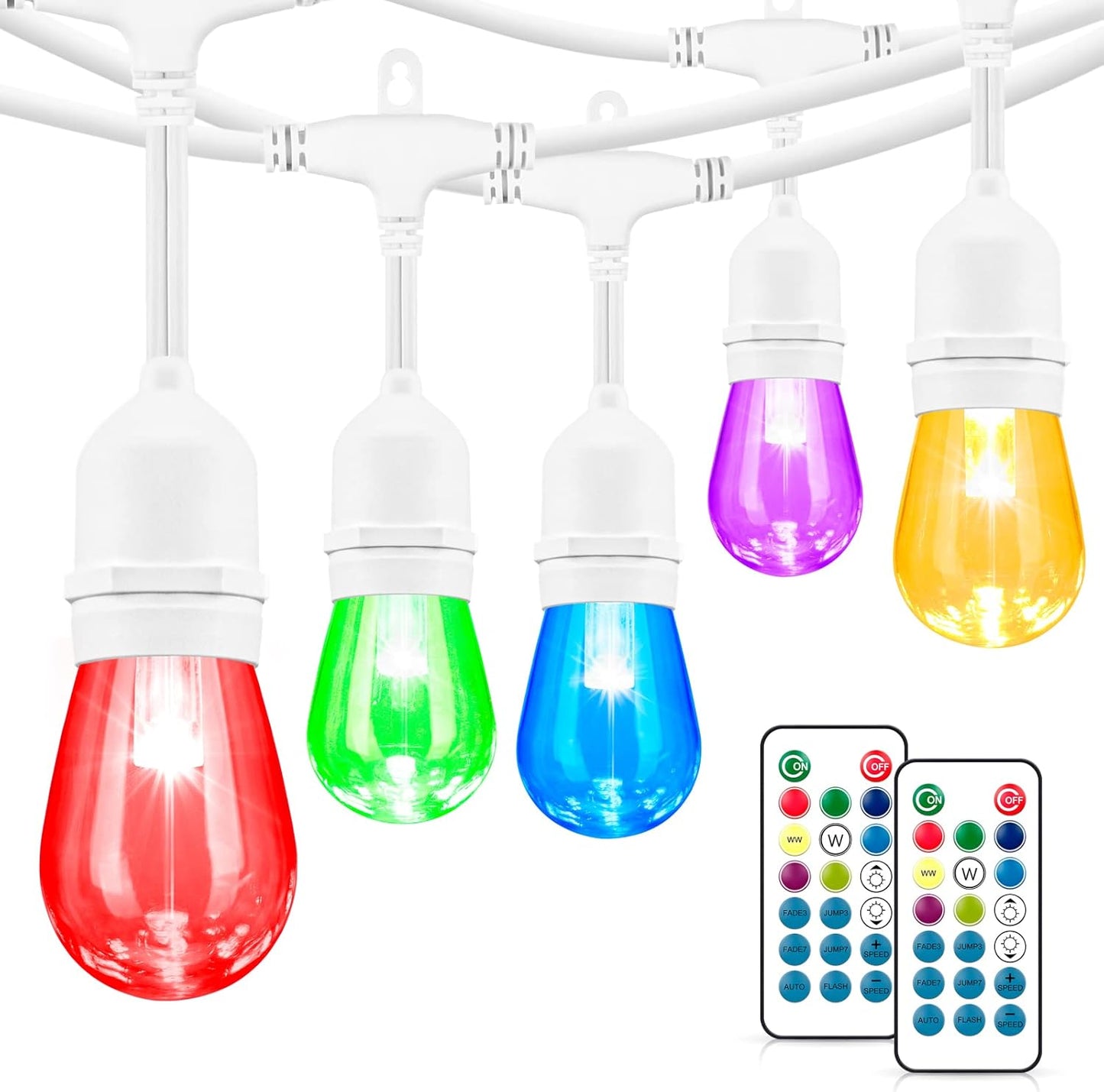 Mlambert 48FT Outdoor Patio Lights with 6 Lighting Modes