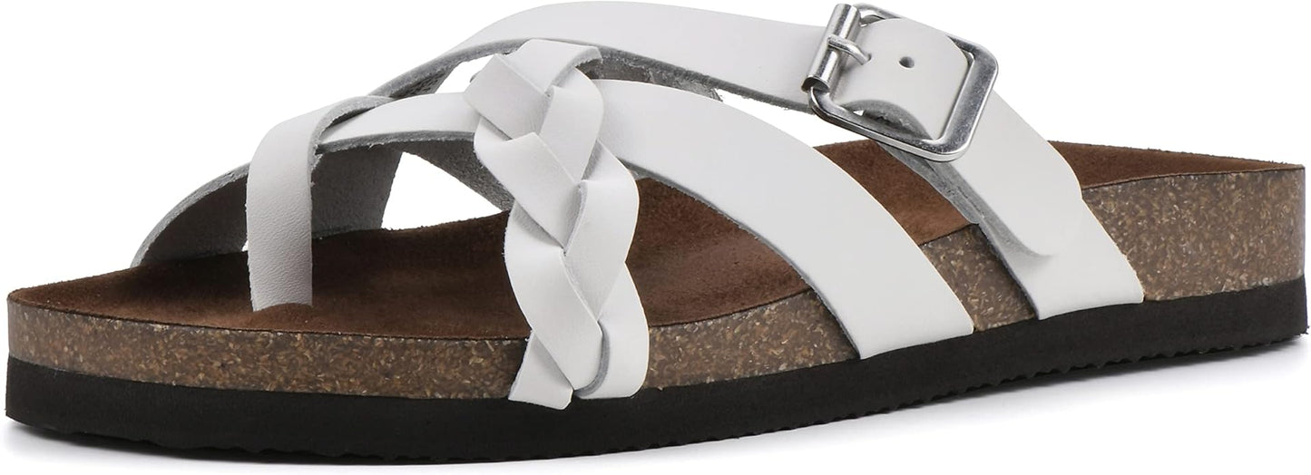 WHITE MOUNTAIN Women's Harrington Footbed Sandal for Comfort