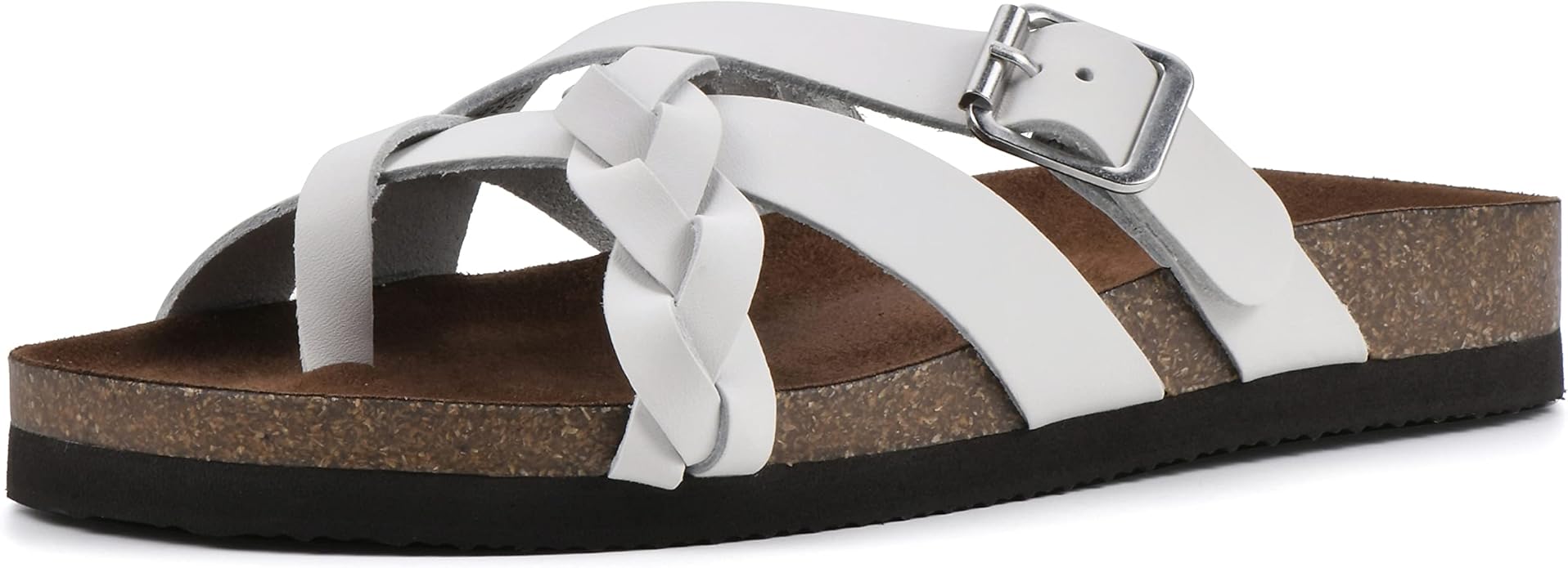 WHITE MOUNTAIN Women's Harrington Footbed Sandal for Comfort