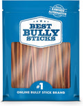 Natural 6 Inch Bully Sticks for Dogs - 50 Count Pack