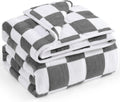 Weighted Blanket Queen 15 lbs - Wemore Flannel Fleece Checkerboard