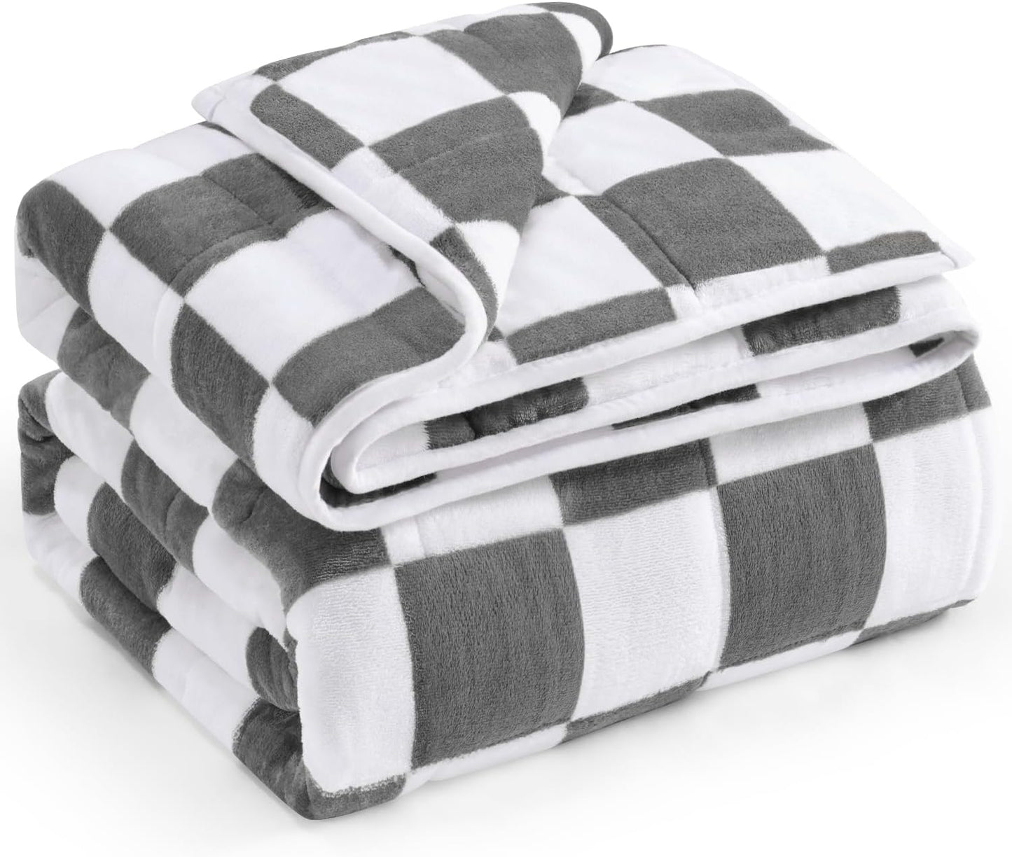 Wemore Flannel Fleece Weighted Blanket for Adults, 15 lbs