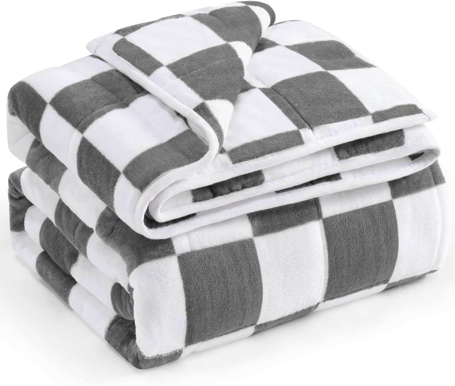 Wemore Flannel Fleece Weighted Blanket for Adults, 15 lbs