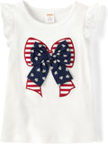 Girls Sleeveless Embroidered Cotton Top - Lightweight Summer Tee