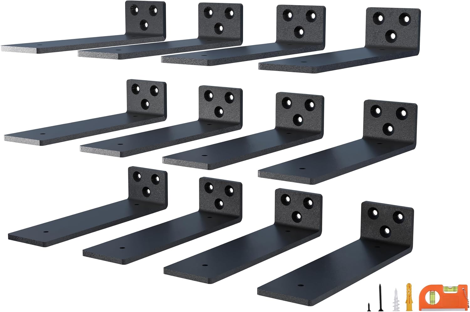 Heavy Duty 12-Pack 6 Inch Floating Shelf Brackets for Home