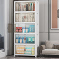 Extra Large Stackable Storage Bins with Lids & Wheels & Door - 260QT