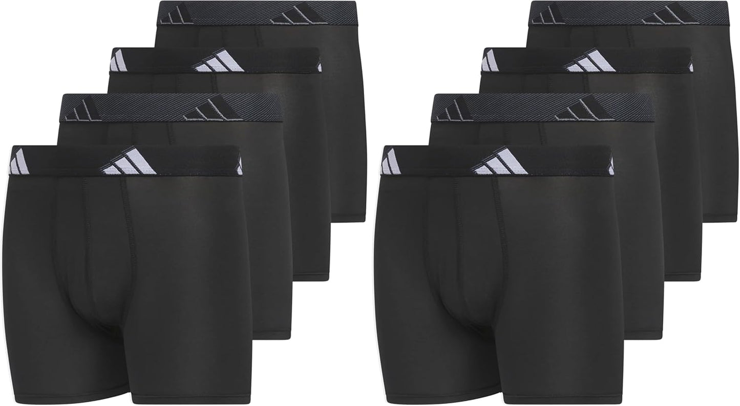 adidas Boys' Performance Boxer Briefs for Active Kids - 4-Pack