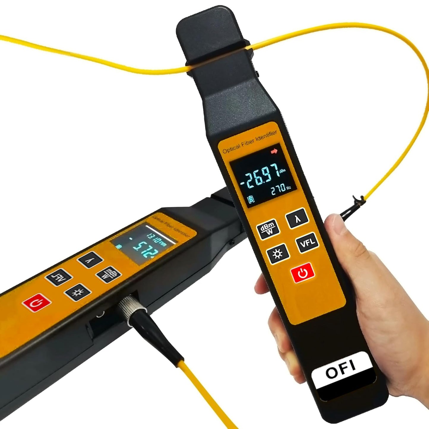 Live Optical Fiber Identifier with VFL and OPM Functions