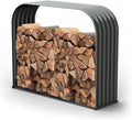 Galvanized Steel Firewood Storage Shed for Outdoor Use
