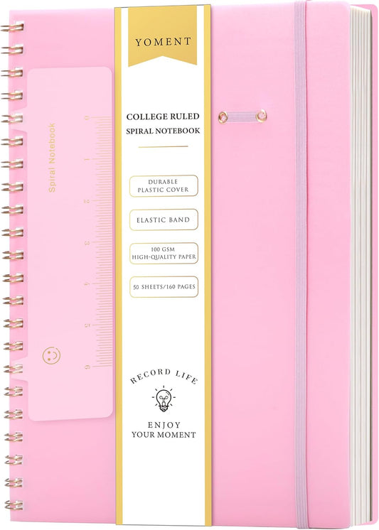 Yoment A4 Spiral Notebook - 100 GSM College Ruled for Efficient Note Taking