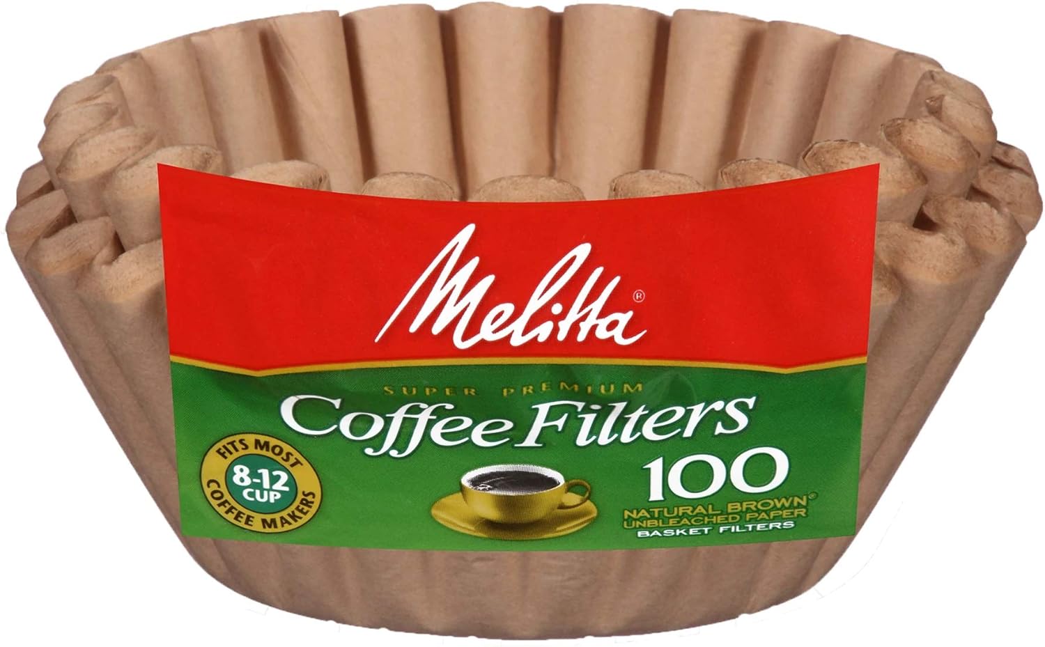Melitta Natural Brown Unbleached Coffee Filters 100 Count