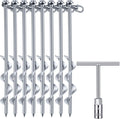 Ground Anchors Screw in 12 in Heavy Duty Tent Stakes - Strong Hold