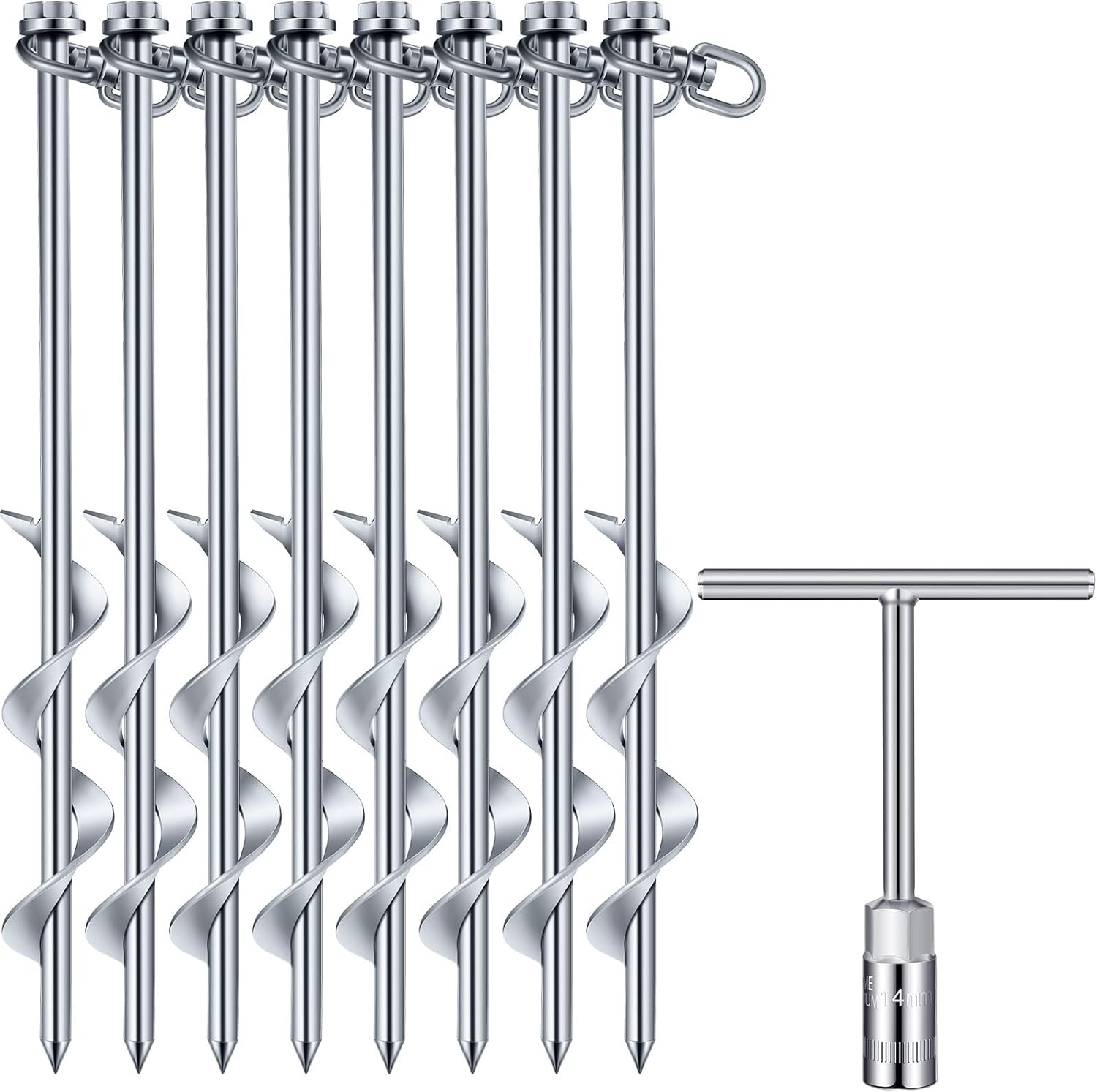 Heavy Duty 12 Inch Ground Anchors for Tents and Trampolines