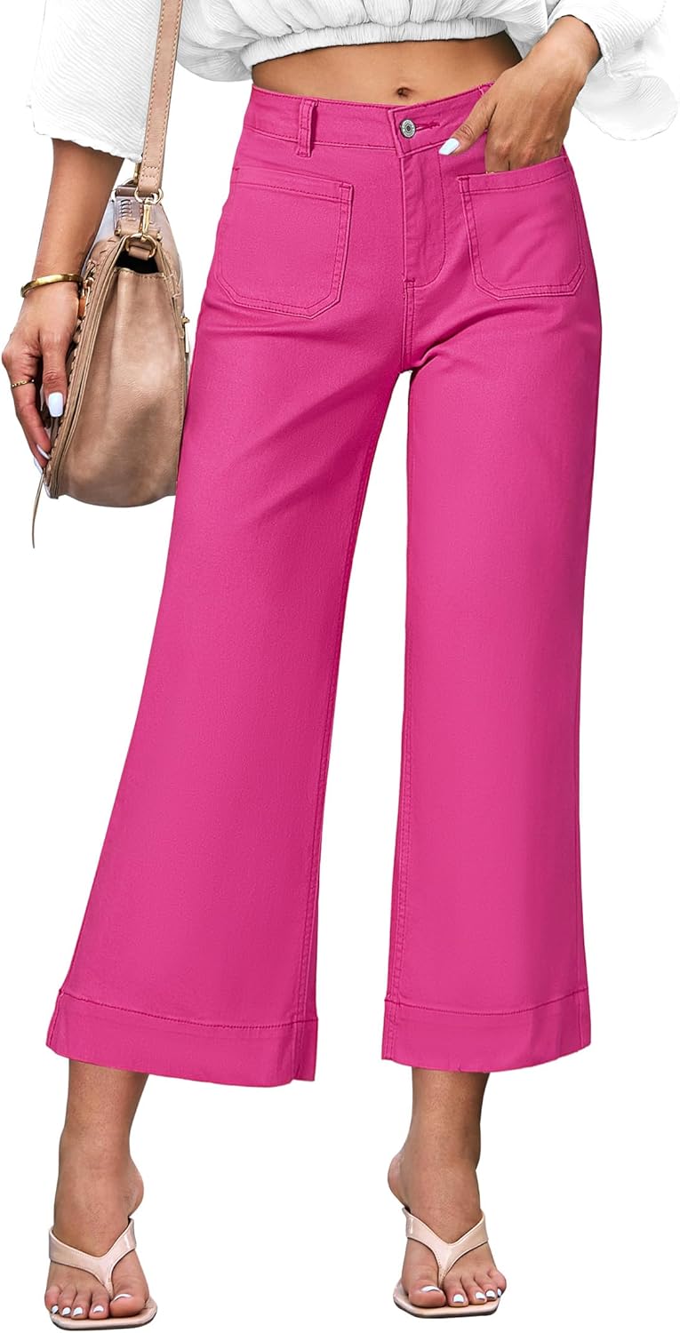 Luvamia Wide Leg Jeans for Women - Trendy High Waisted Flare
