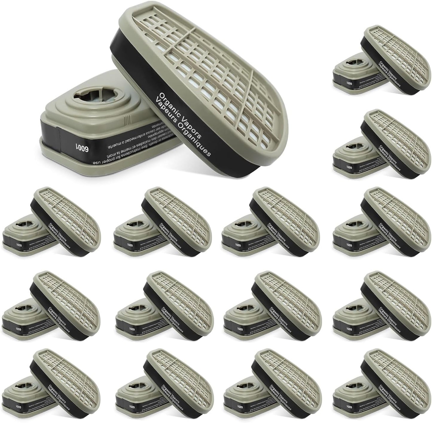 15 Pack 6001 Filter Cartridges for Respirator with Wide Compatibility