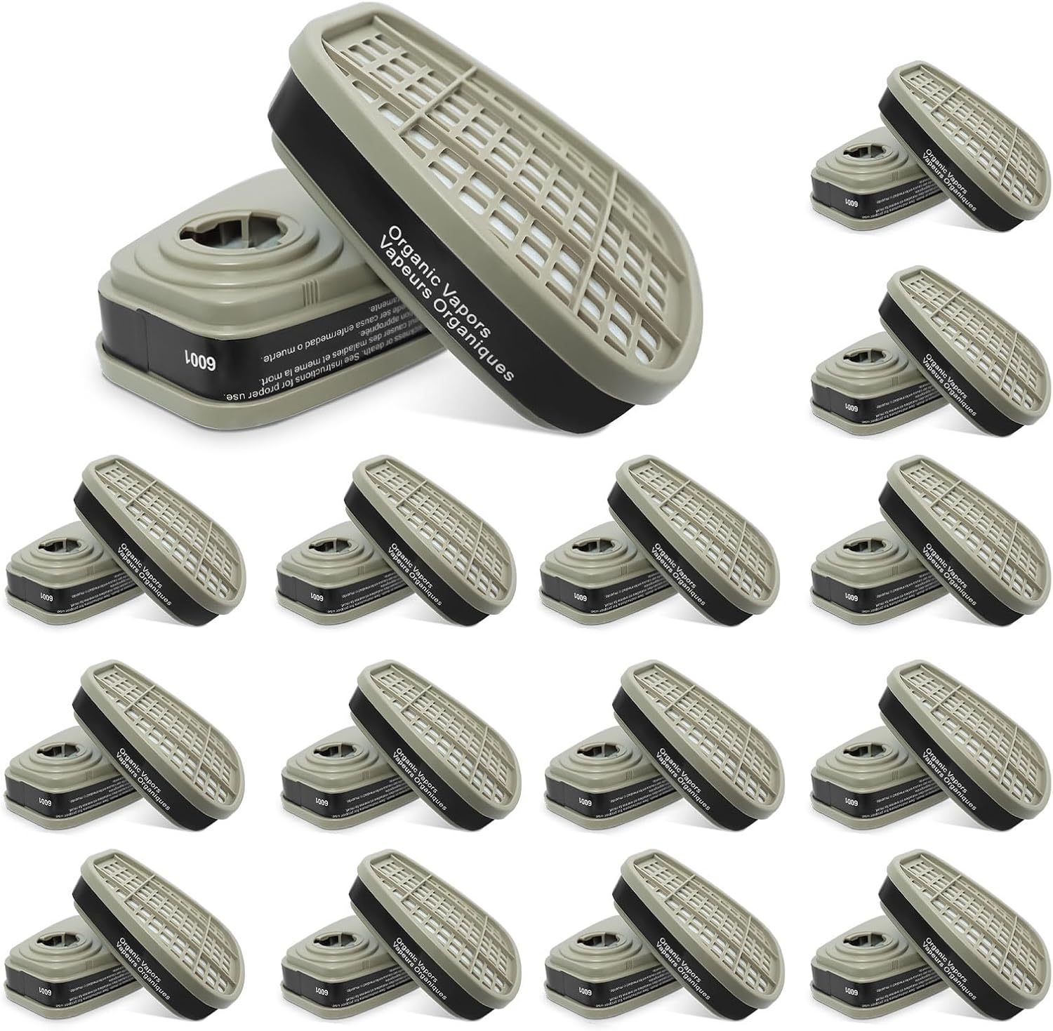 15 Pack 6001 Filter Cartridges for Respirator with Wide Compatibility