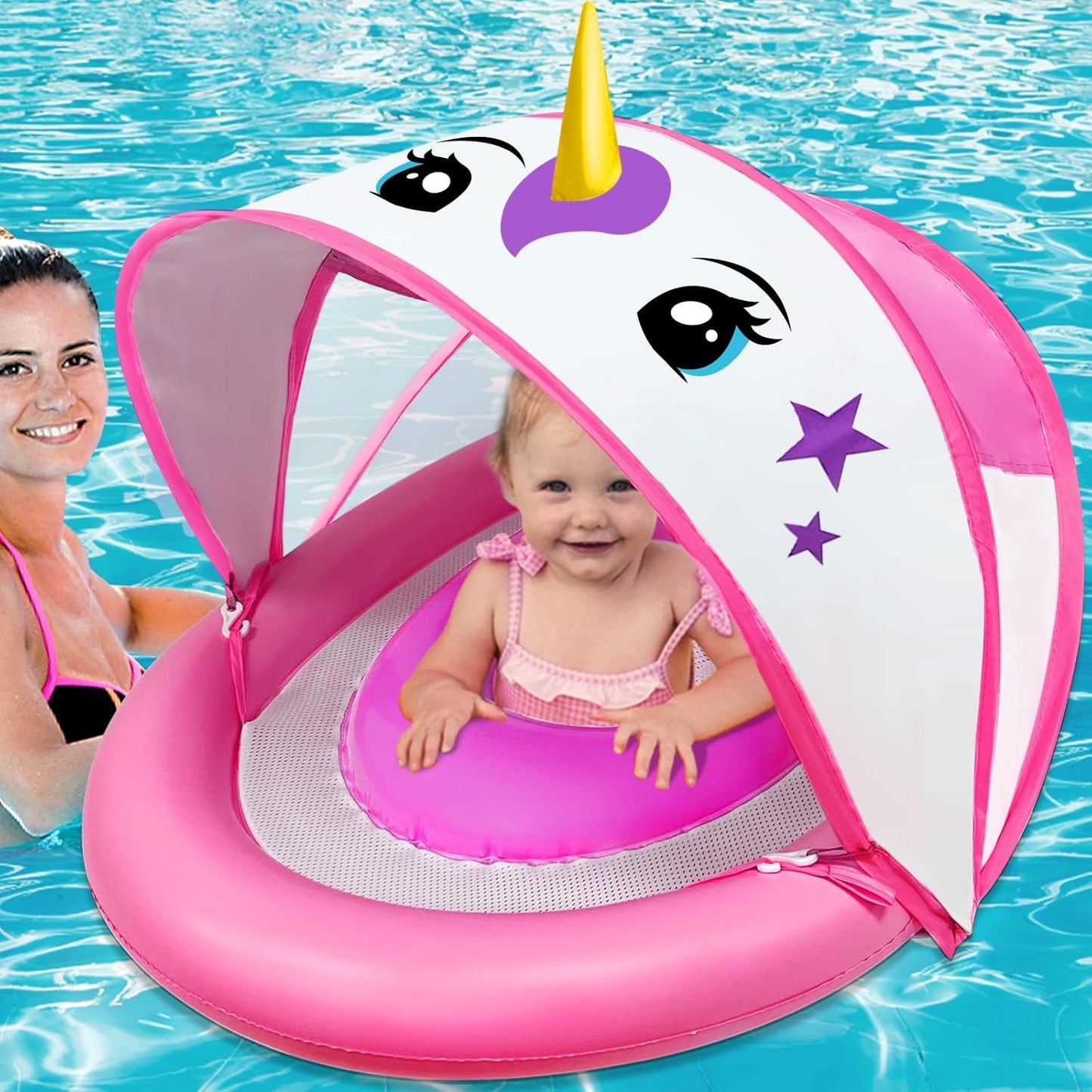 AMENON Baby Swimming Float: UPF50+ Sun Protection