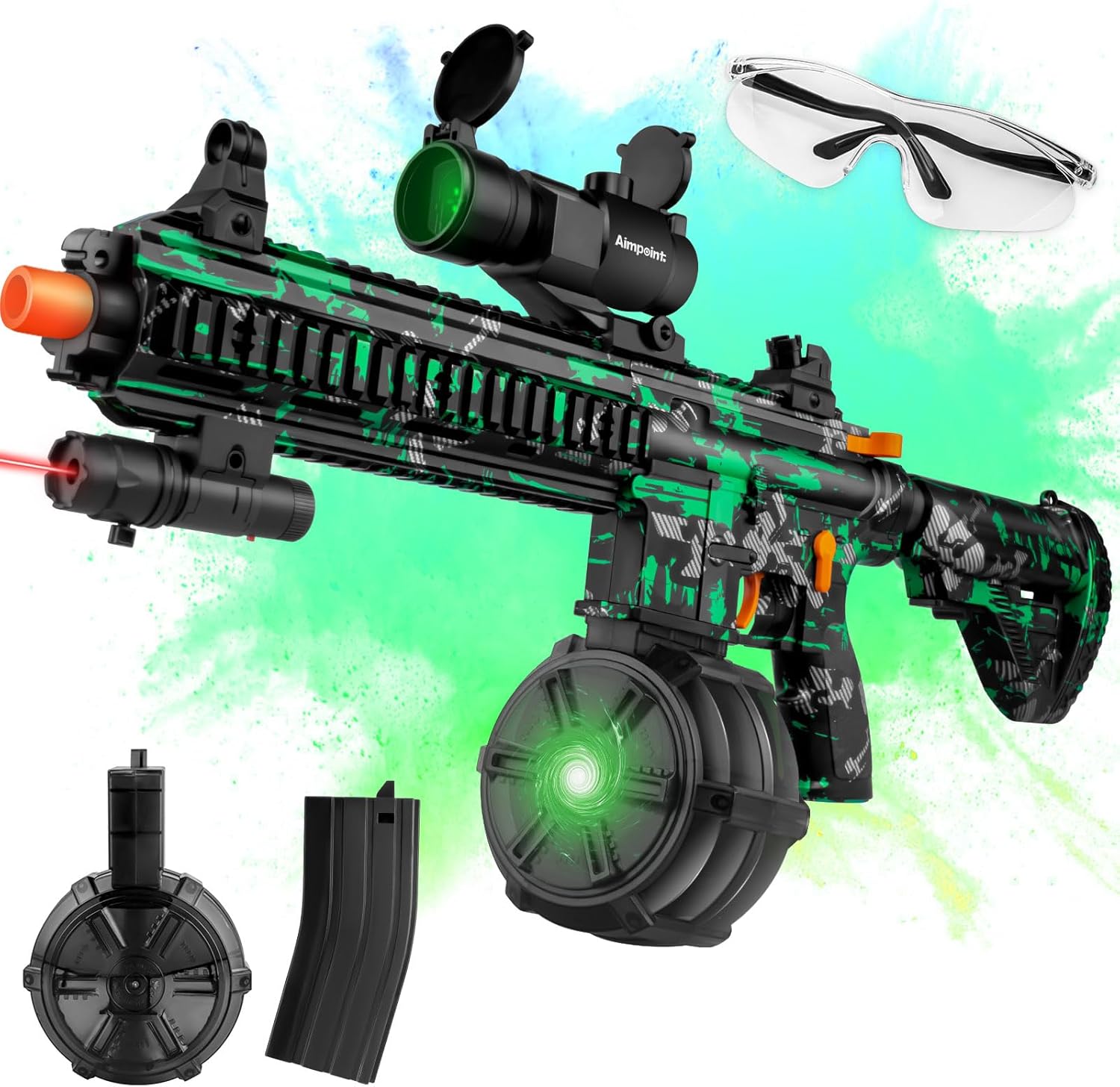 Large Gel Splatter Blaster for Orbeez with Goggles for Fun