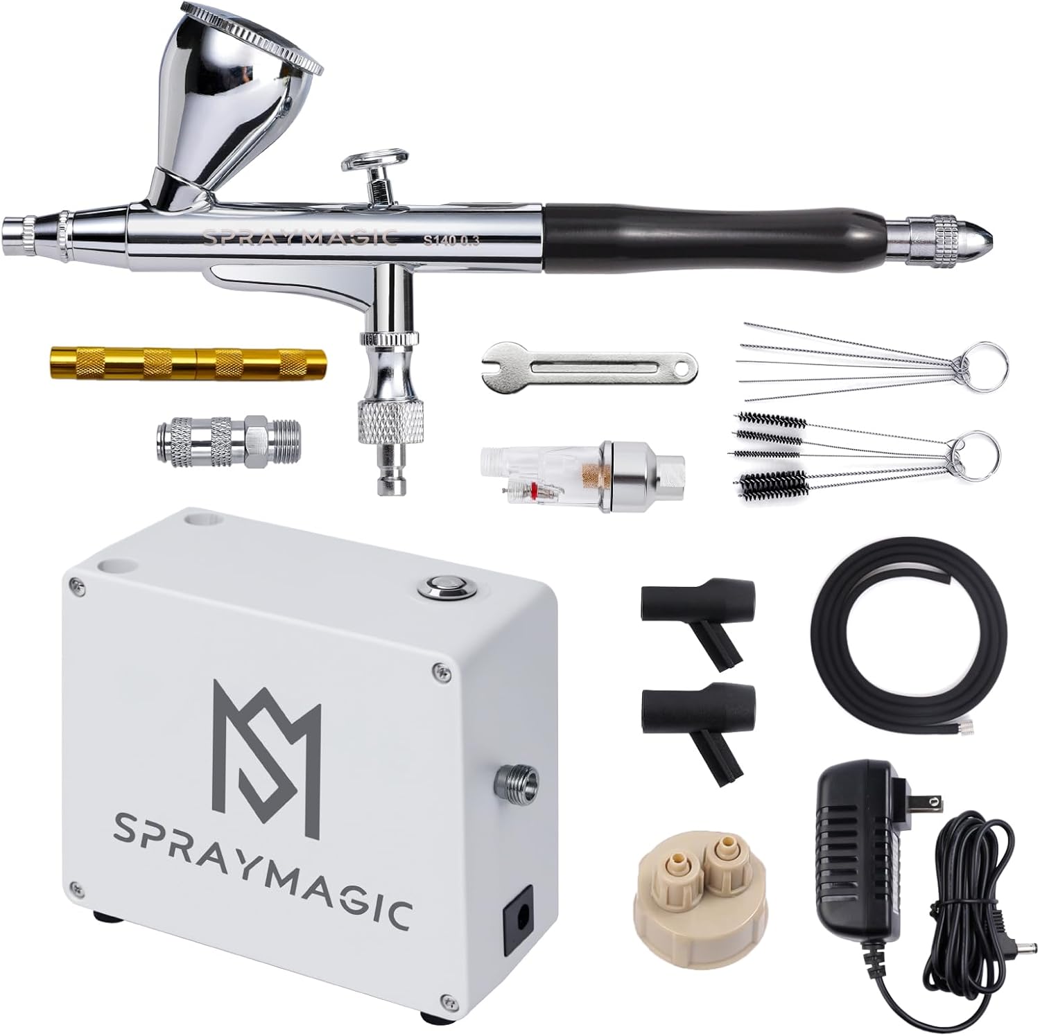 Airbrush Kit with Compressor for Art, Nails, and Models