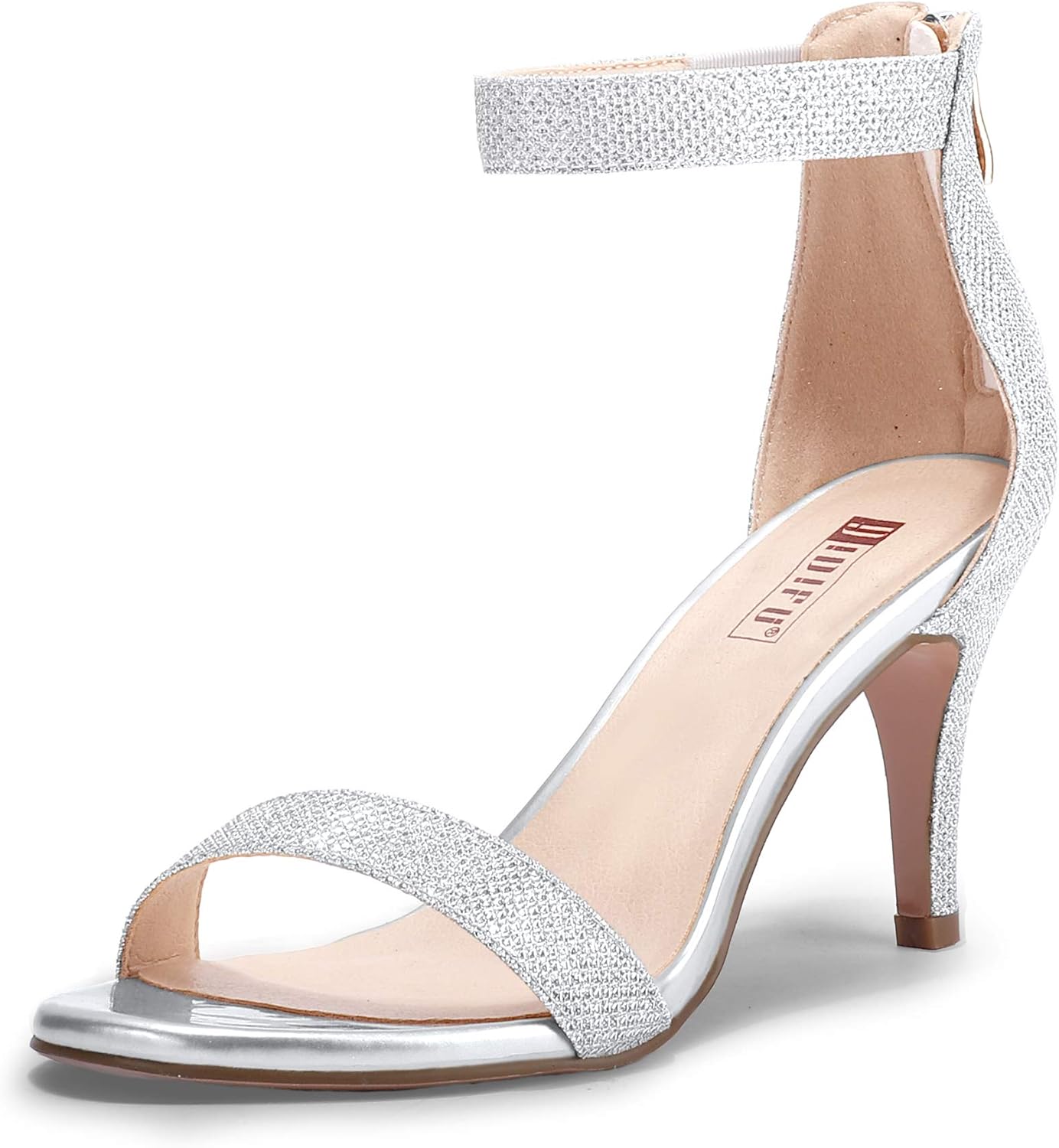 IDIFU Women's 3 Inch Kitten Heels for Wedding and Evening Wear