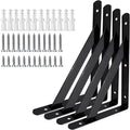 Shelf Brackets 16 in x 10 in Heavy Duty L Brackets - Strong Support