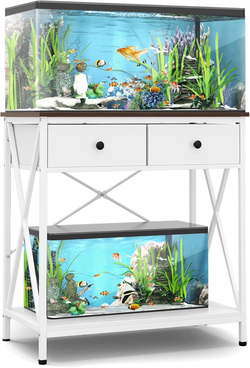 Sturdy 29 Gallon Fish Tank Stand with Storage for Aquariums