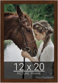 wallsthatspeak 12x20 Mocha Walnut Picture Frame - Sleek Puzzle