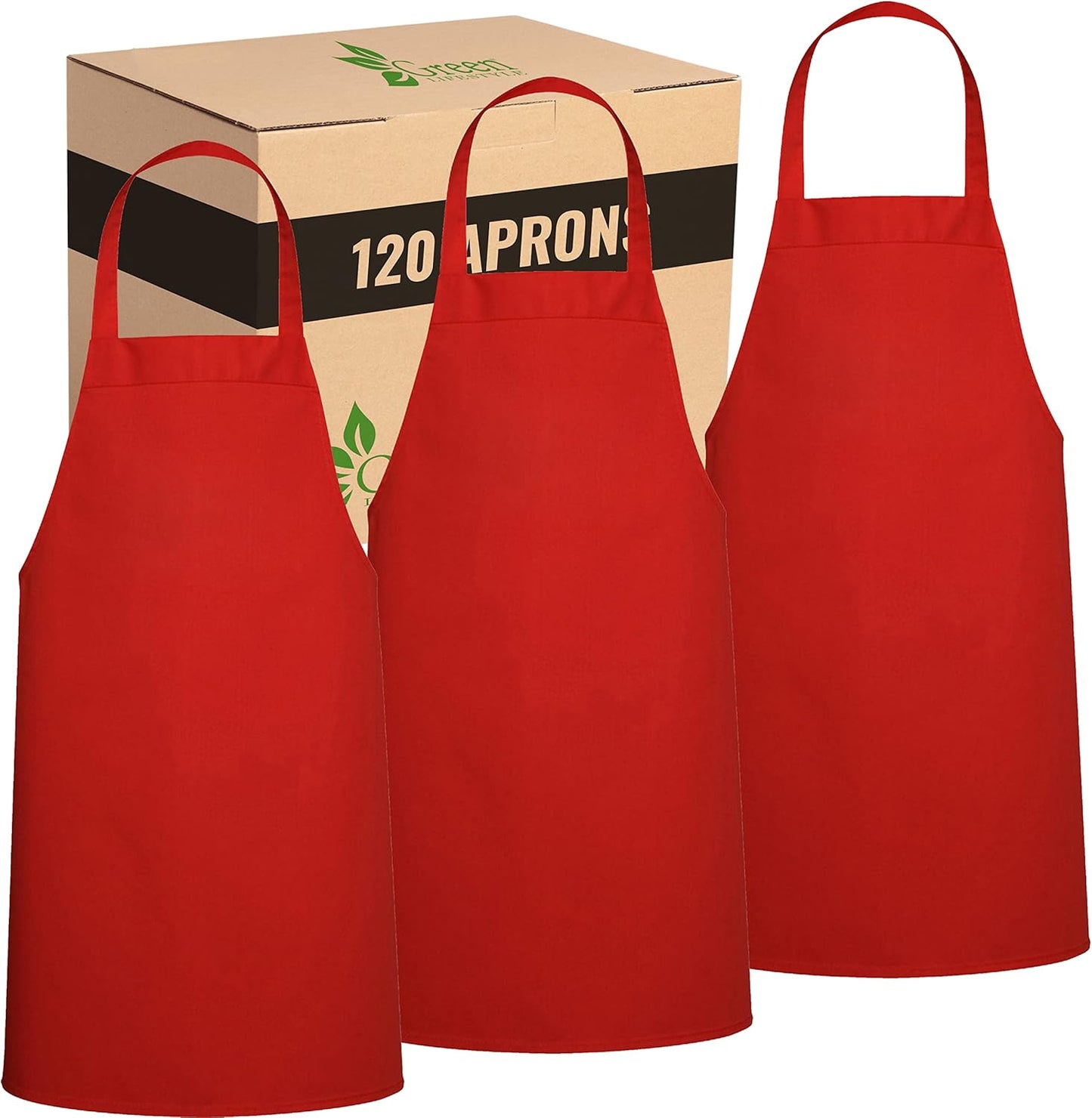 Professional Chef Apron for Men and Women - 120 Pack Red