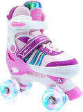 Roller Skates for Girls Kids Boys Adjustable Quad Skates - Light