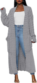 Caracilia Womens Long Cardigan Sweaters for Cozy Fall Style