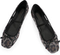 Modatope Ballet Flats with Bow - Dressy Slip On Square Toe Flats