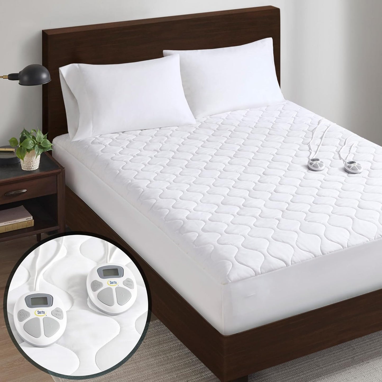 Serta Heated Mattress Pad Queen Size with Dual Zone Control