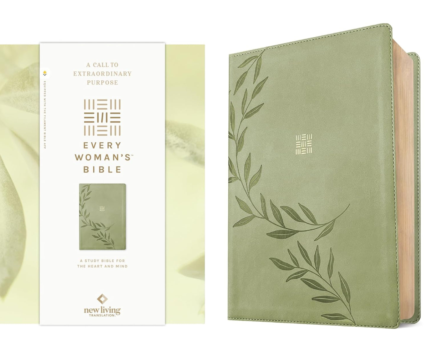 NLT Every Woman's Bible Filament Enabled in Olive Branch Green