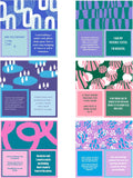 DRINKS ON ME! Pack of 20 Hilarious Cocktail Napkins, 5x5, Modern Art Design