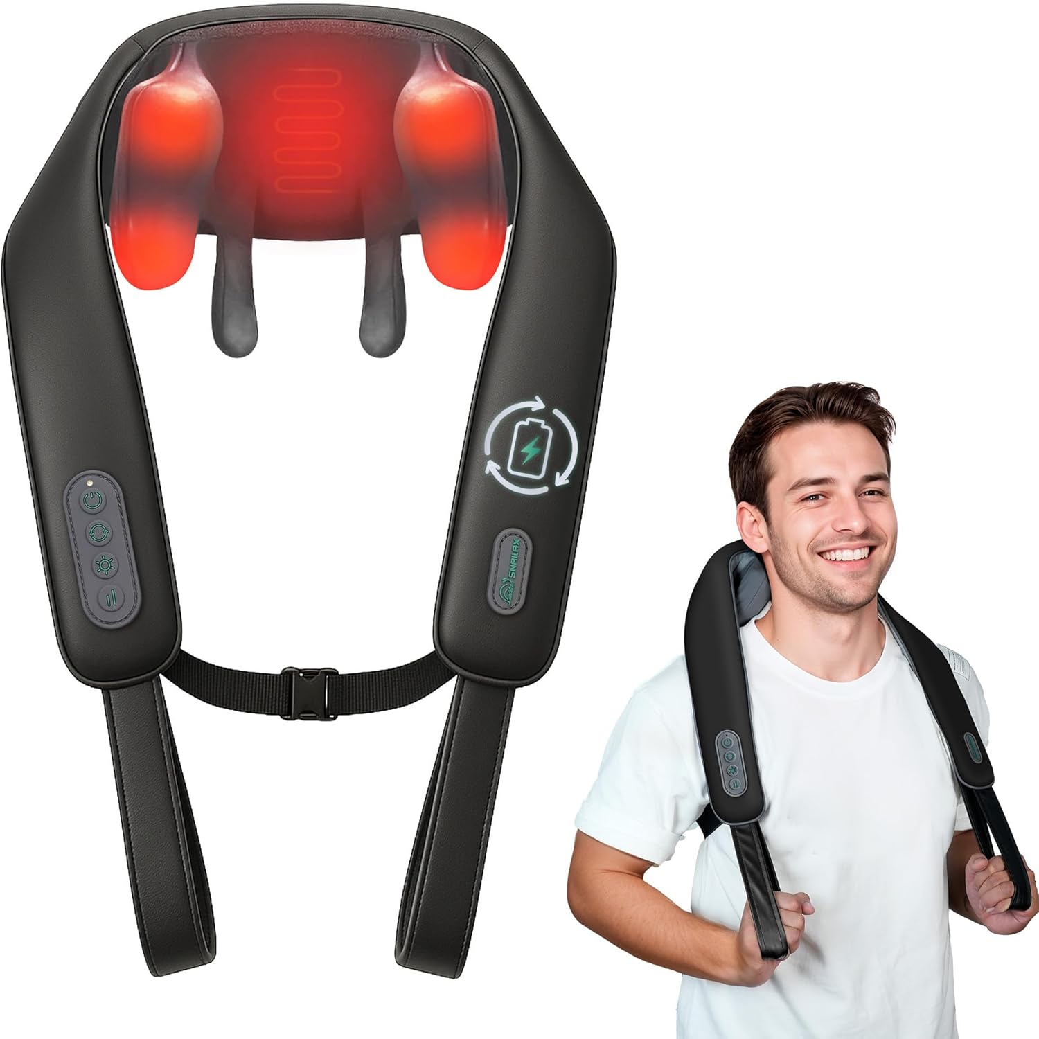 Snailax Cordless Neck Massager with Heat for Ultimate Relaxation