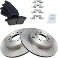 TRQ Rear Brake Pad & Rotor Kit for 2007-15 Mazda CX-9 - Direct Fit
