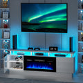 Fireplace TV Stand with 36in Electric Fireplace - Wide 70in Console