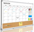 Dry Erase Calendar Whiteboard for Wall 24x18 - Double-Sided Planner
