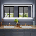 LED Bathroom Mirror 68in x 36in with Front and Backlight - Bright