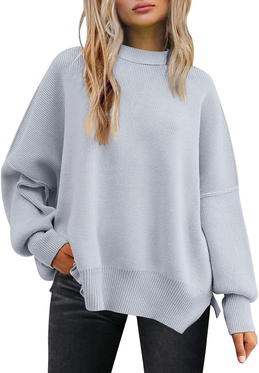 LILLUSORY Women's Oversized Batwing Sweaters for Fall Fashion